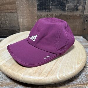 Adidas Aeroready Performance Cap Burgundy Adjustable Running Hat